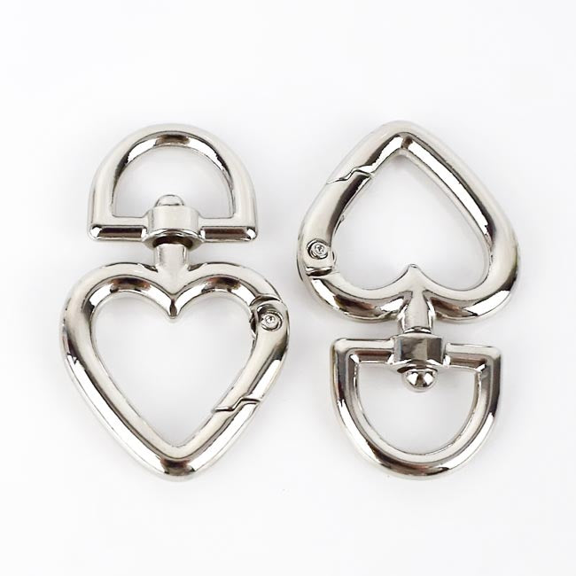 Heart shaped spring hook